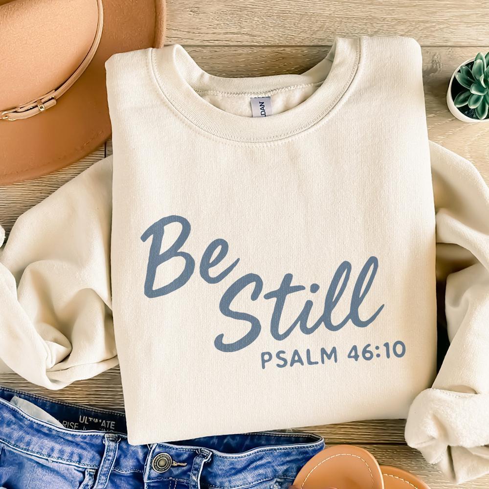 Be Still Psalm 46:10 PNG, Christian Wall Art - 300 DPI Design for T-Shirt
