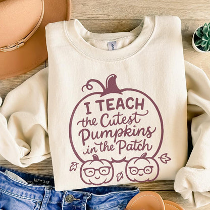 I Teach The Cutest Pumpkins In The Patch PNG, Fall Teacher Shirt PNG -
