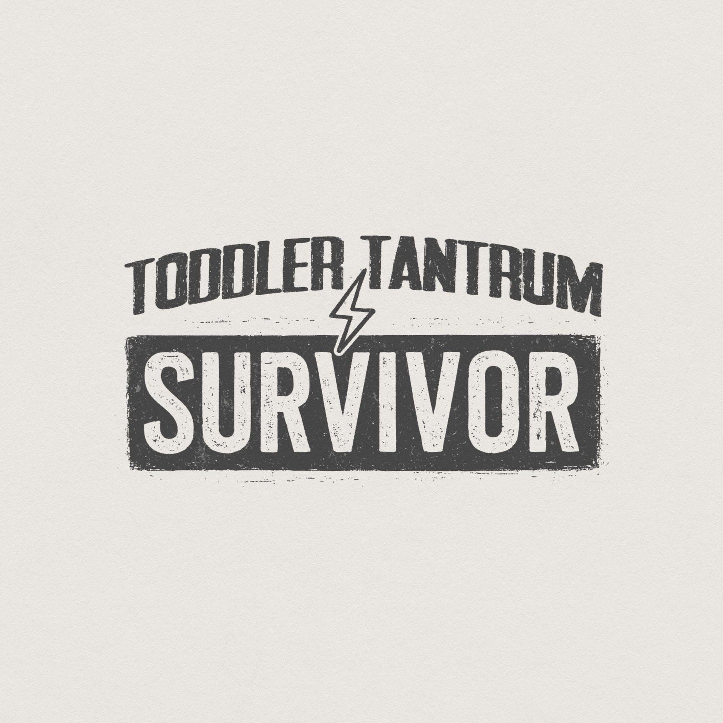 Toddler Tantrum Survivor PNG, Funny Mom PNG DTG Shirt Design - 300 DPI