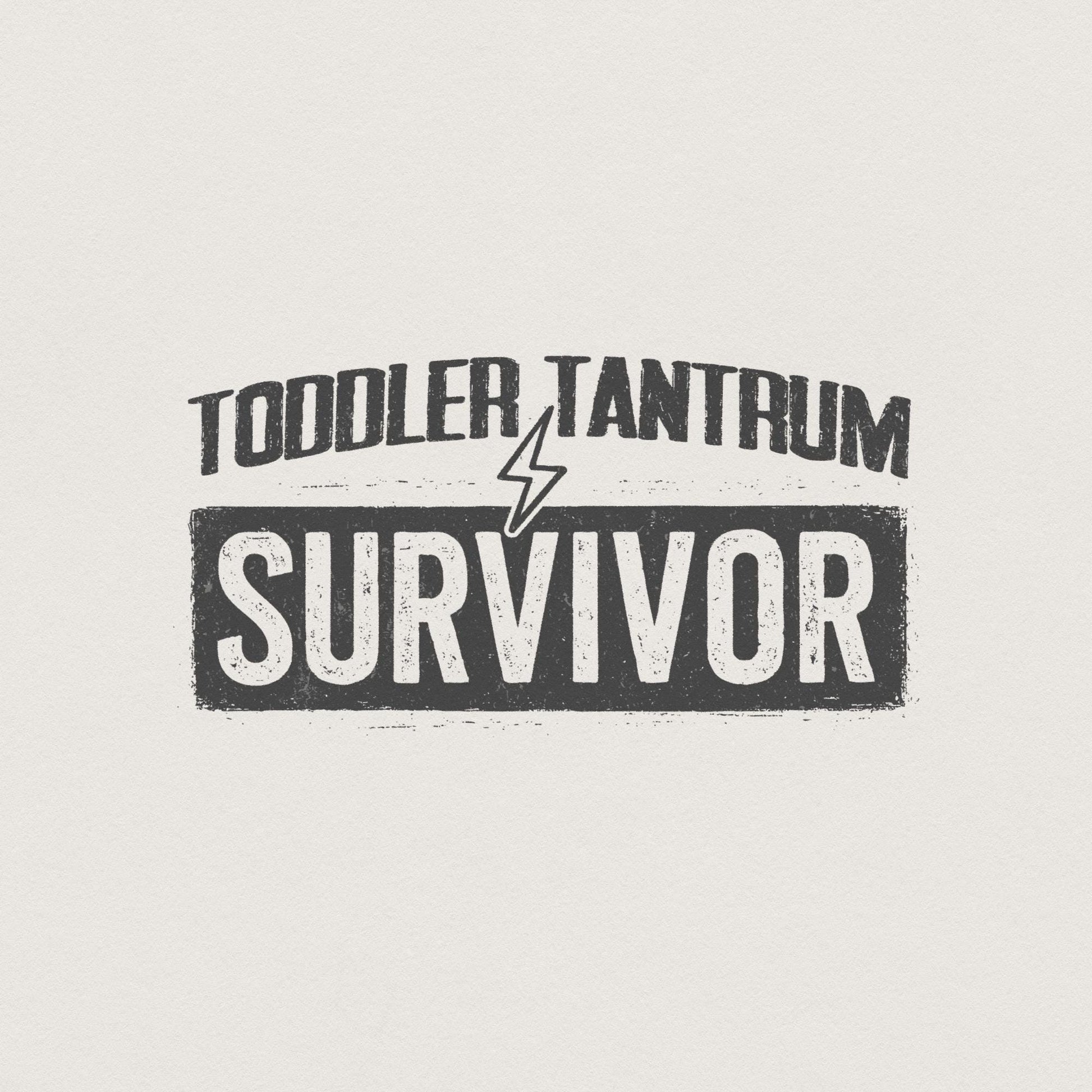 Toddler Tantrum Survivor PNG, Funny Mom PNG DTG Shirt Design - 300 DPI
