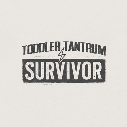 Toddler Tantrum Survivor PNG, Funny Mom PNG DTG Shirt Design - 300 DPI