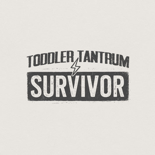 Toddler Tantrum Survivor PNG, Funny Mom PNG DTG Shirt Design - 300 DPI