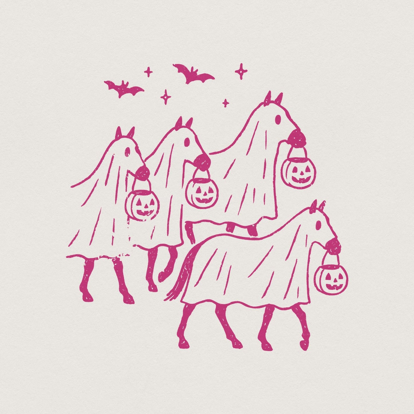 Halloween Ghost Horses PNG, Cute Trick Or Treat Animal Costume Clipart -