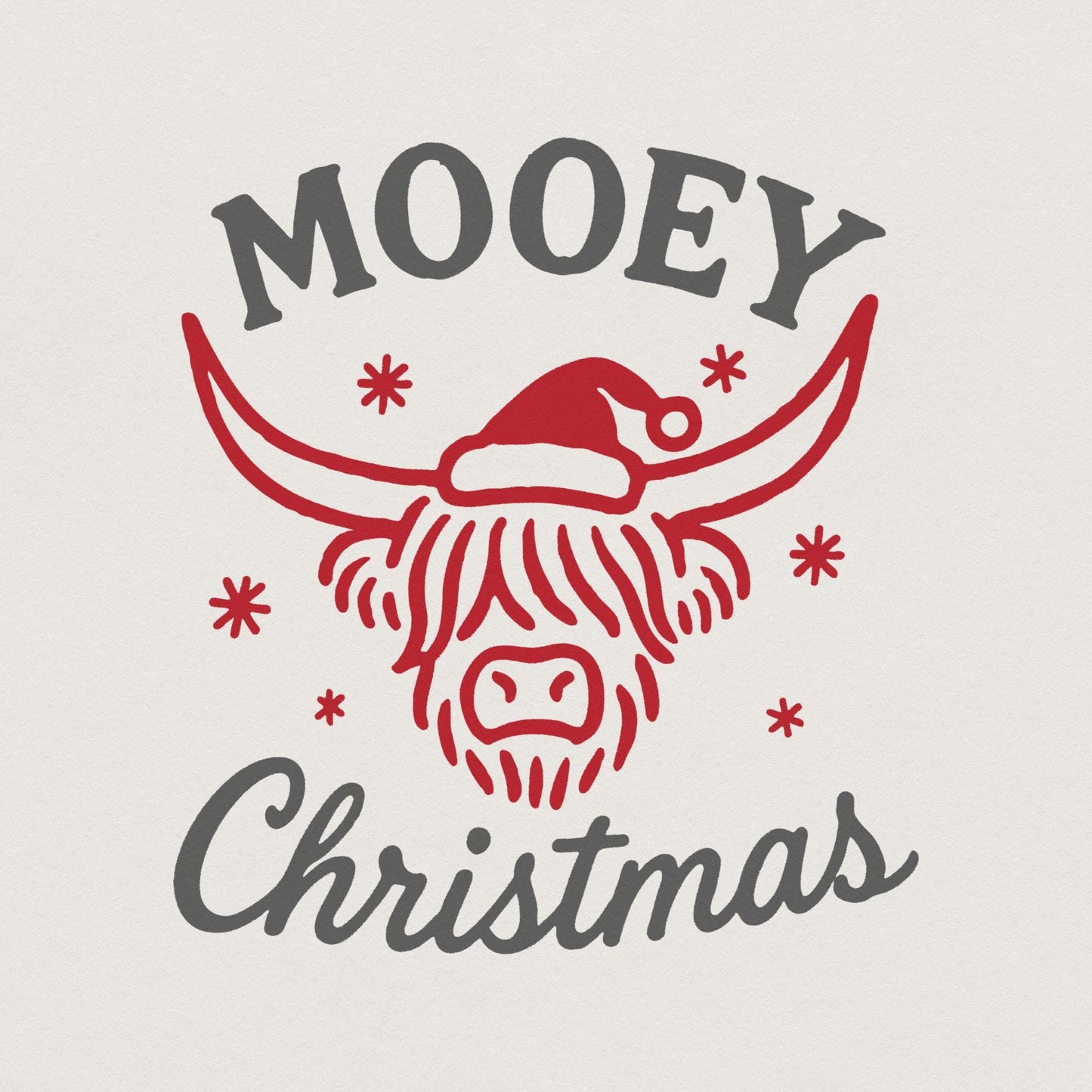 Mooey Christmas PNG, Highland Cow Christmas PNG - 300 DPI Design for