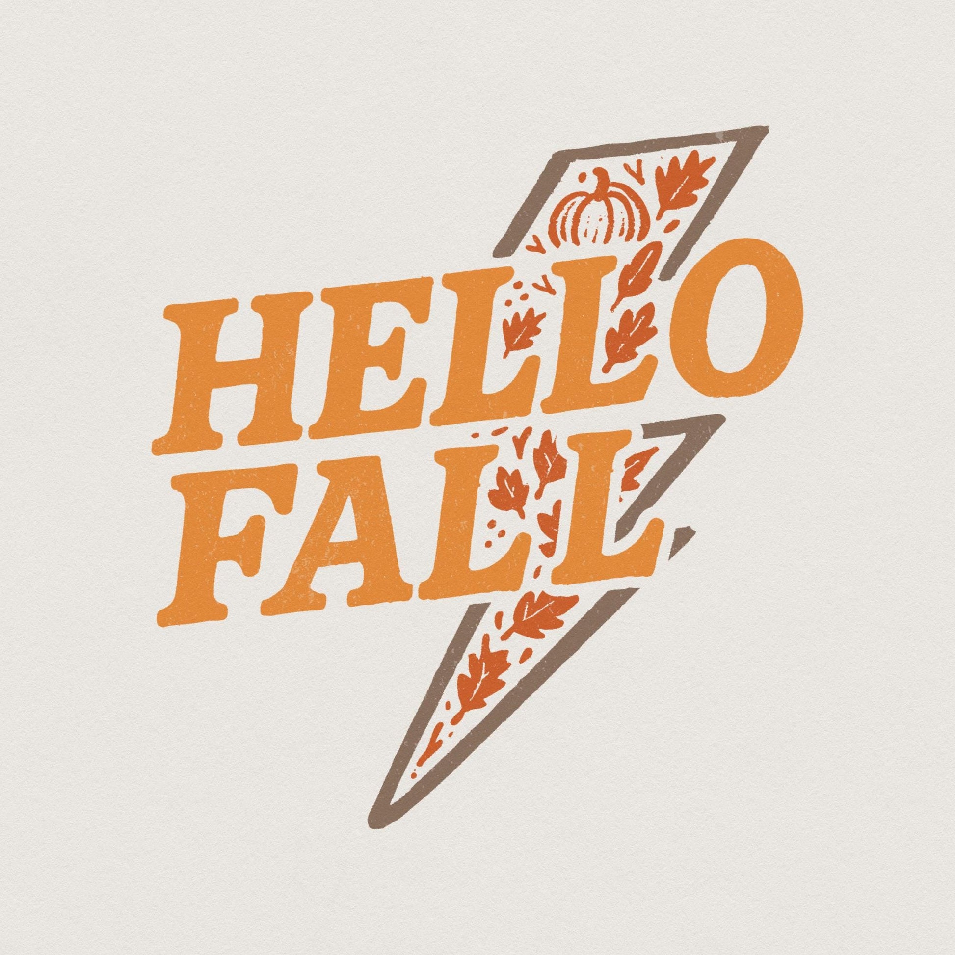 Hello Fall PNG, Fall Shirt PNG - 300 DPI Design for T-Shirt