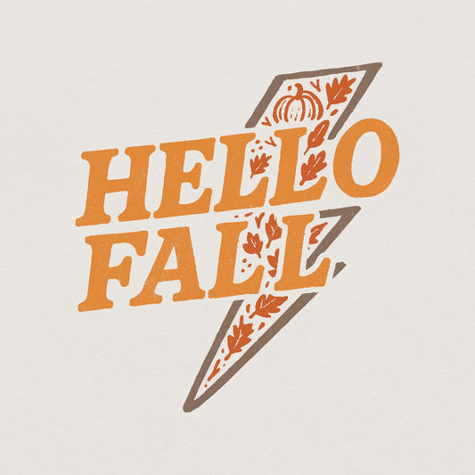 Hello Fall PNG, Fall Shirt PNG - 300 DPI Design for T-Shirt