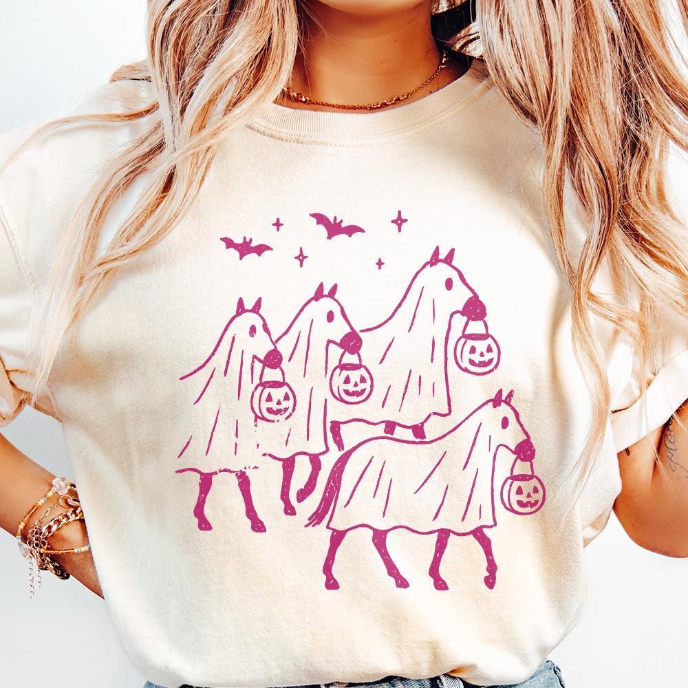 Halloween Ghost Horses PNG, Cute Trick Or Treat Animal Costume Clipart -