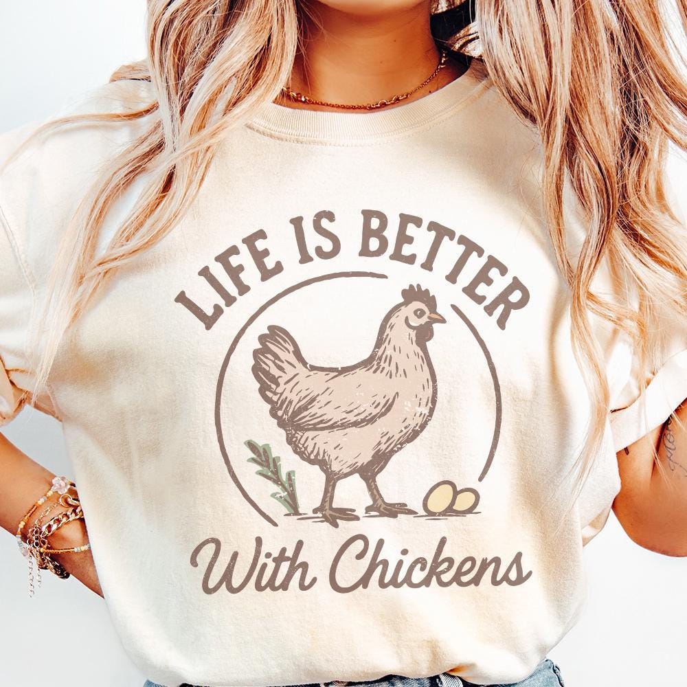 Life Is Better With Chickens PNG, Farm Animal Clipart - 300 DPI Design