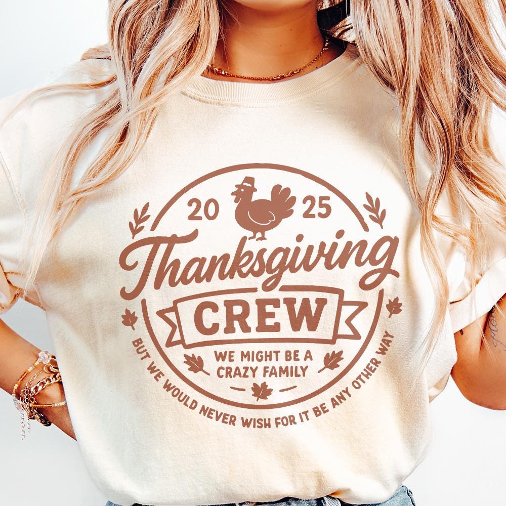 Thanksgiving Crew PNG, Funny Thanksgiving Family Shirt - 300 DPI Design