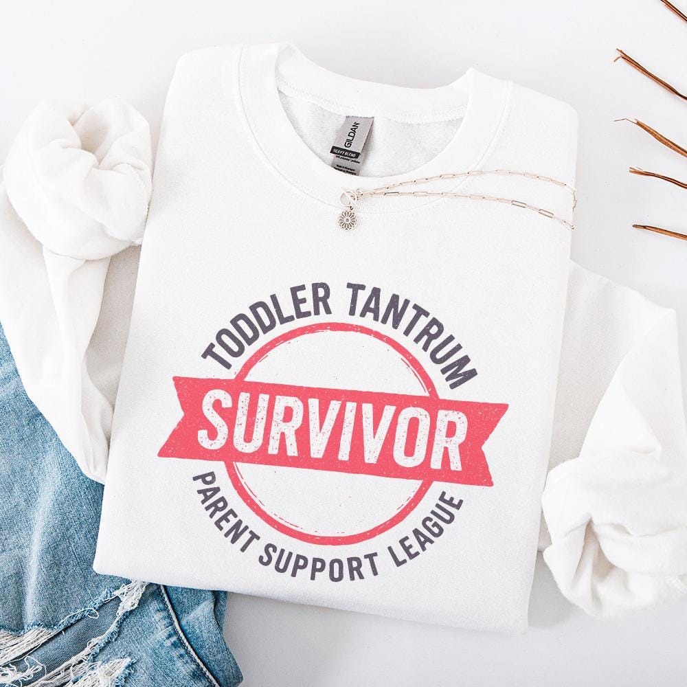 Toddler Tantrum Survivor Parent Support League PNG | Funny Parenting PNG