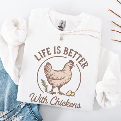 Life Is Better With Chickens PNG, Farm Animal Clipart - 300 DPI Design