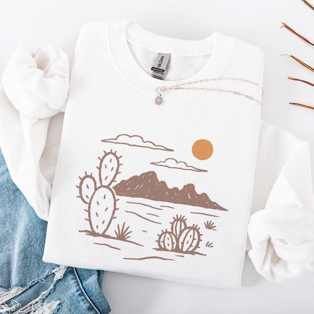 Cactus PNG Desert PNG Mountain PNG, Boho Desert Landscape - 300 DPI