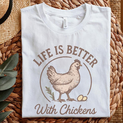 Life Is Better With Chickens PNG, Farm Animal Clipart - 300 DPI Design