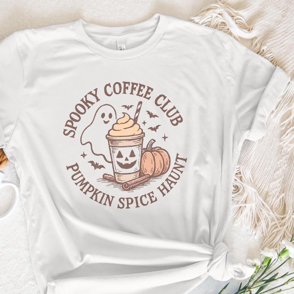 Spooky Coffee Club Pumpkin Spice Haunt PNG, Halloween Coffee PNG - 300