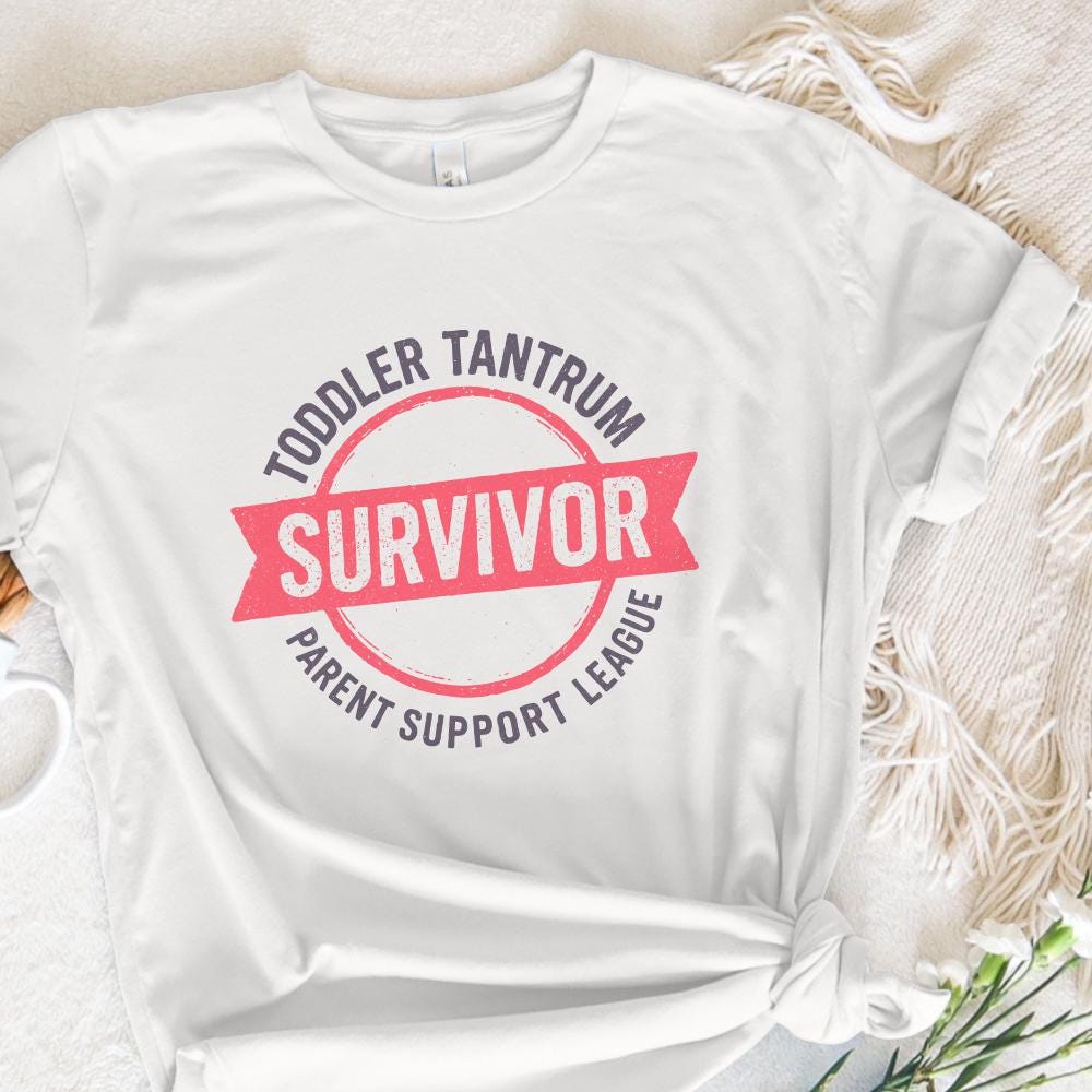 Toddler Tantrum Survivor Parent Support League PNG | Funny Parenting PNG