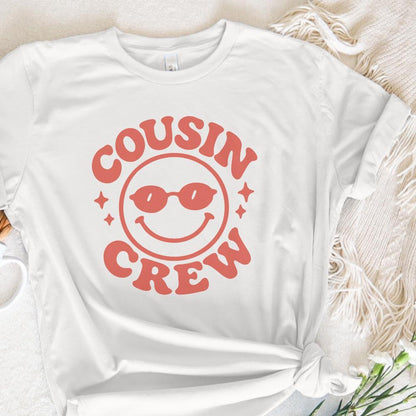 Cousin Crew PNG, Retro Smiley Face Digital Download - 300 DPI Design for