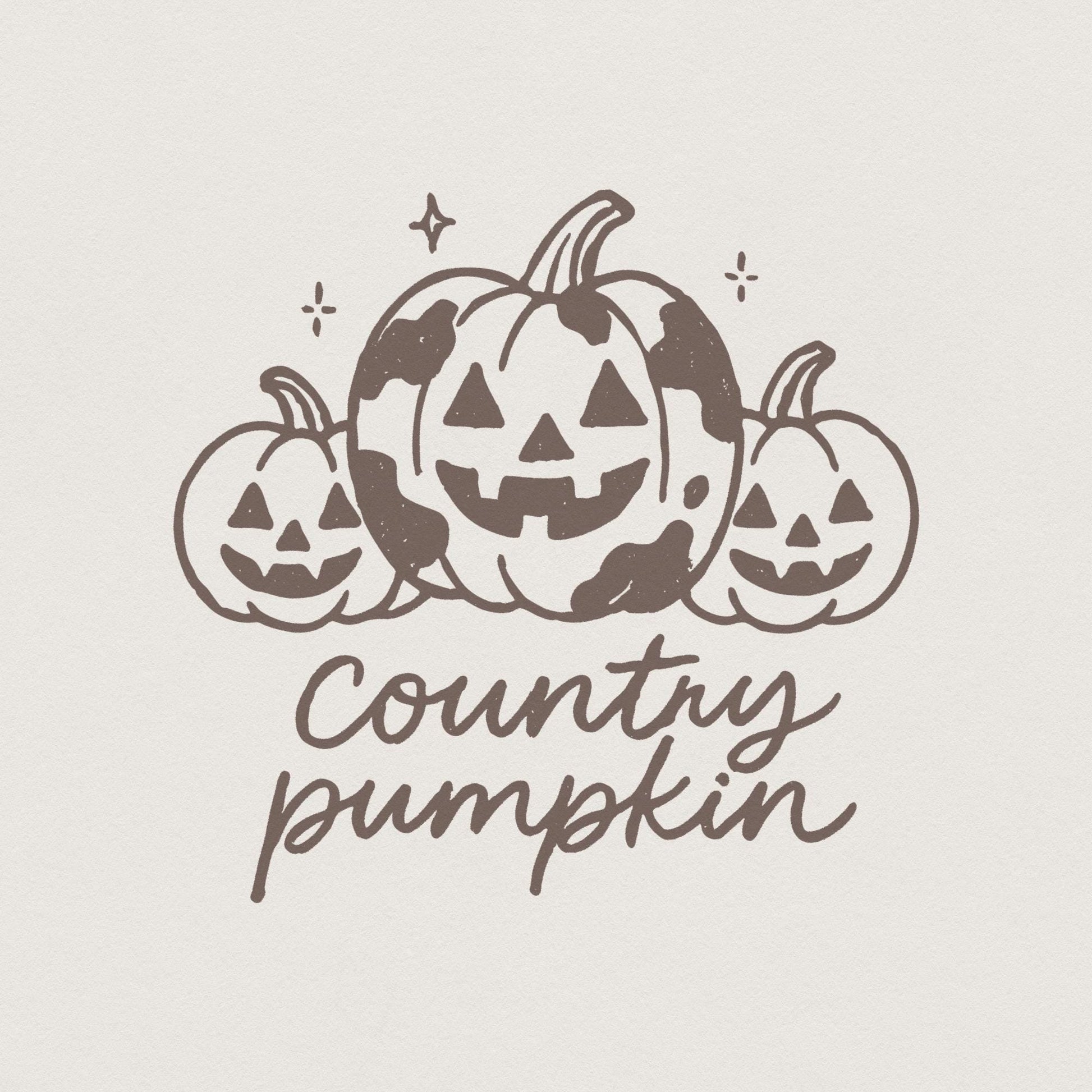 Country Pumpkin PNG, Halloween Pumpkin Digital Download - 300 DPI Design