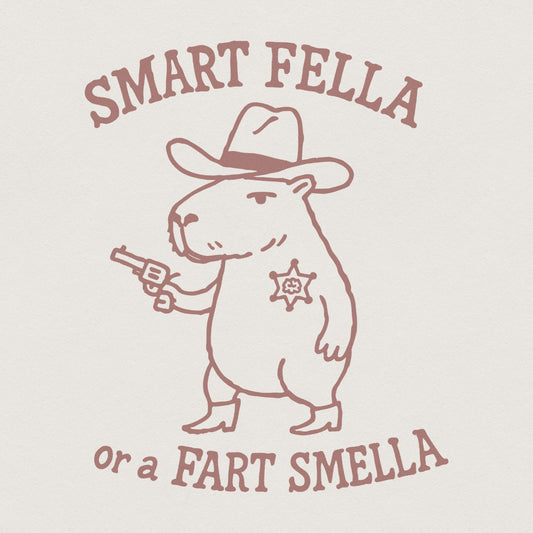 Smart Fella Or A Fart Smella PNG, Funny Western Sheriff Clipart - 300 DPI