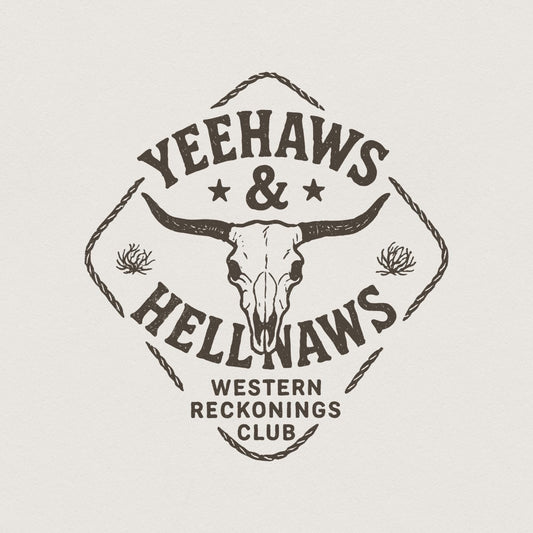 Yeehaws & Hell Naws PNG, Western Reckonings Club - 300 DPI Design for