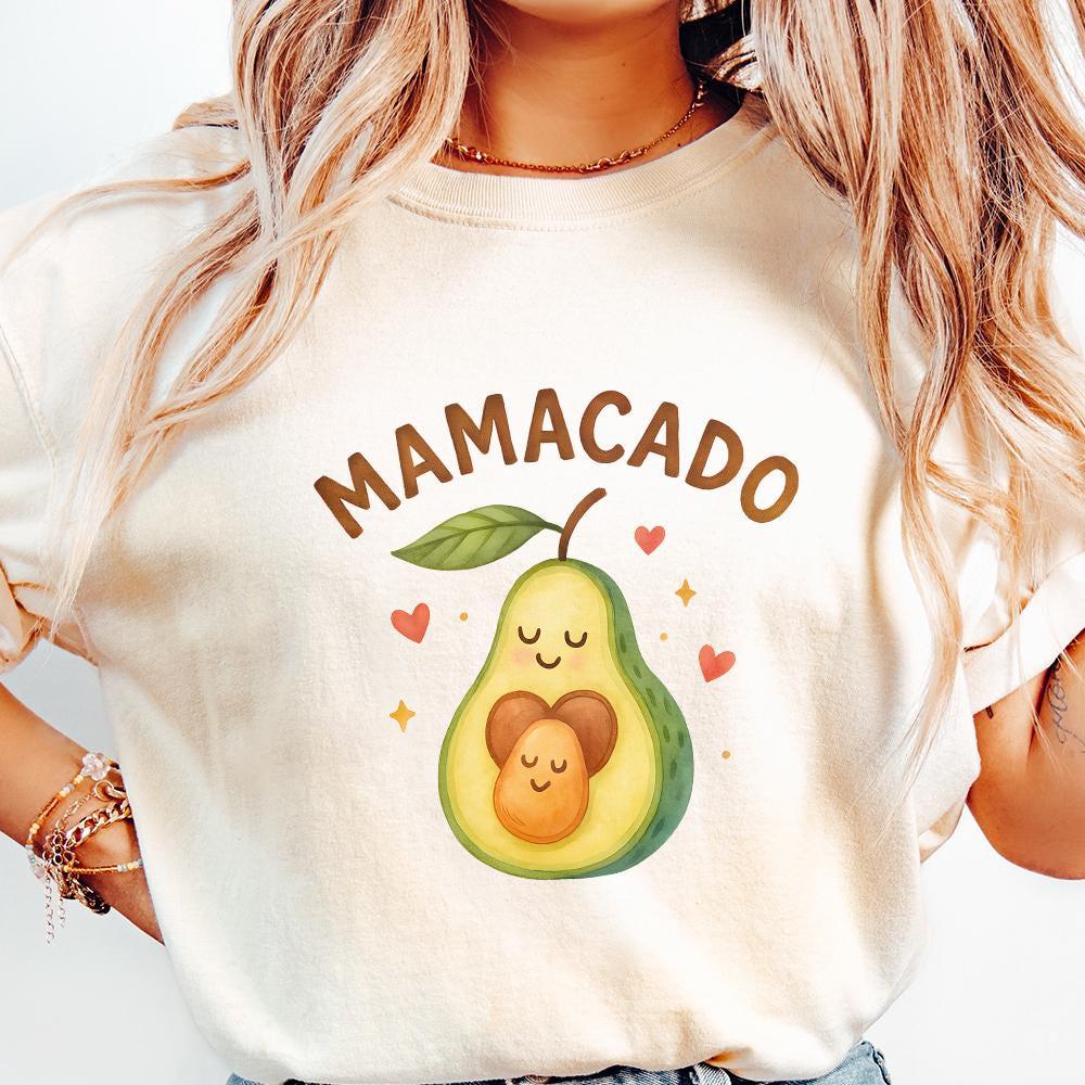 Mamacado PNG, Cute Avocado Mom Art - 300 DPI Design for T-Shirt