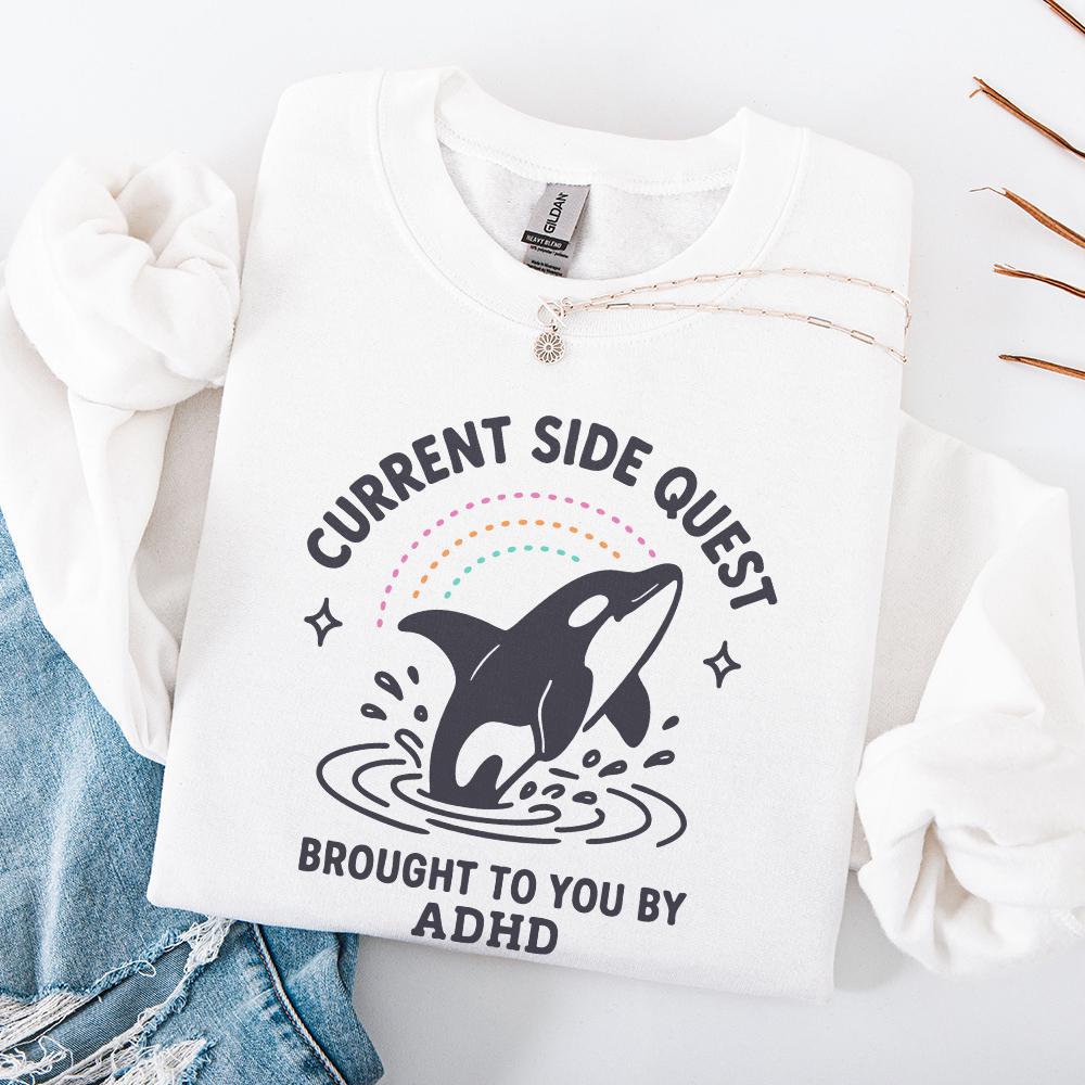 Current Side Quest Brought To You By ADHD PNG, Mental Health Digital