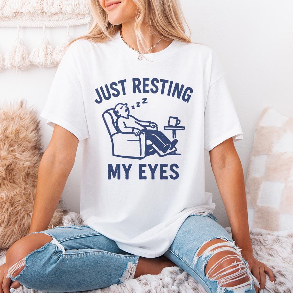 Just Resting My Eyes PNG, Funny Dad Digital Download - 300 DPI Design for
