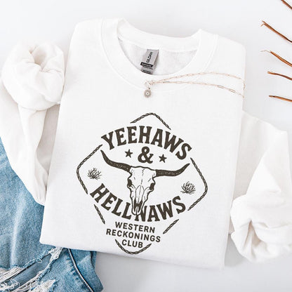 Yeehaws & Hell Naws PNG, Western Reckonings Club - 300 DPI Design for