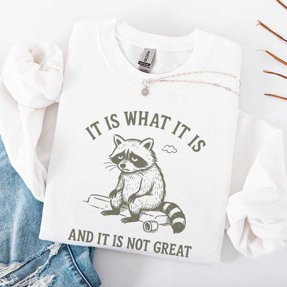 It Is What It Is And It Is Not Great PNG, Sad Raccoon Shirt - 300 DPI