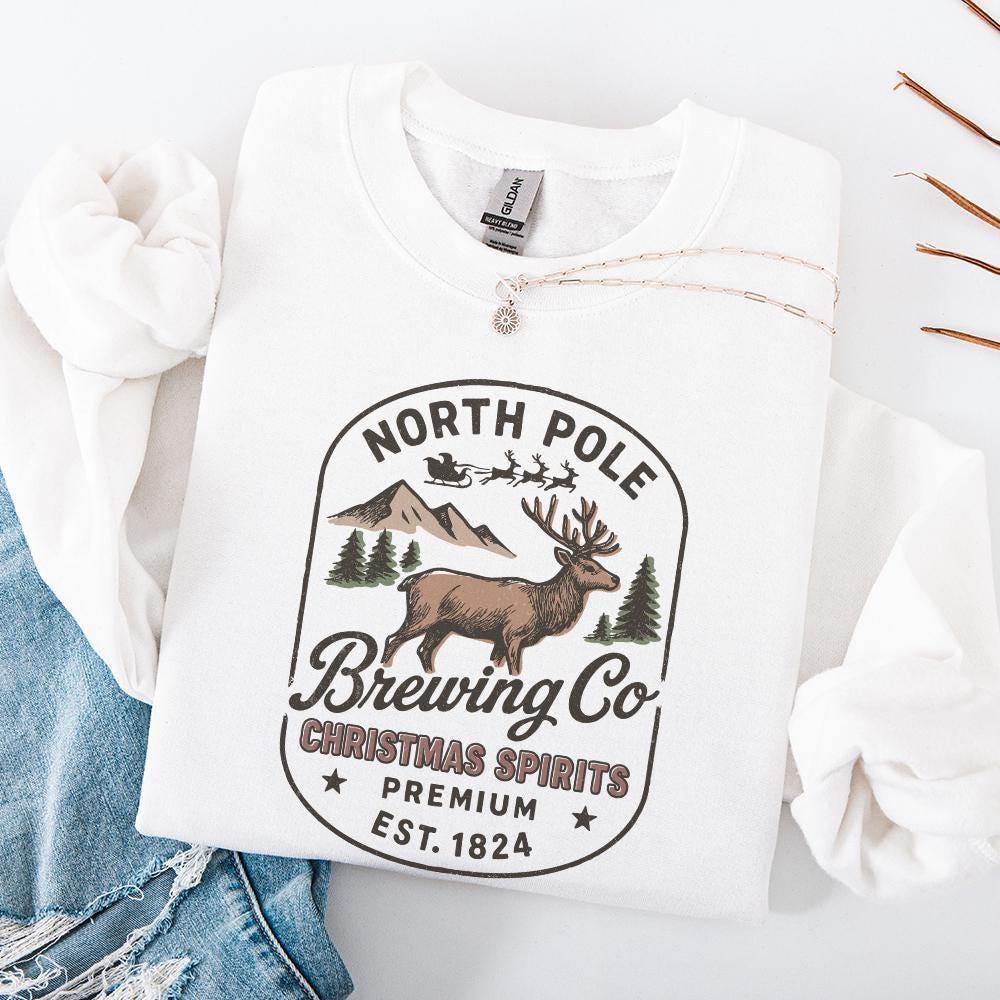 North Pole Brewing Co Christmas Spirits PNG, Reindeer Beer PNG - 300 DPI