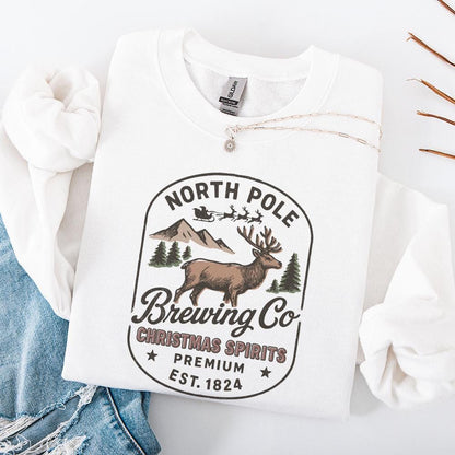 North Pole Brewing Co Christmas Spirits PNG, Reindeer Beer PNG - 300 DPI
