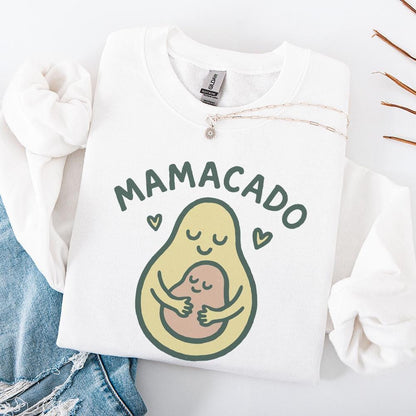 Mamacado PNG, Cute Avocado Mom and Baby Digital Download - 300 DPI Design