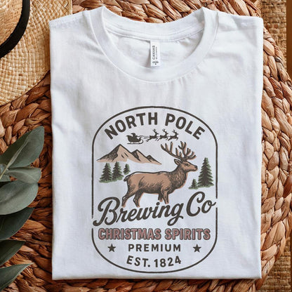 North Pole Brewing Co Christmas Spirits PNG, Reindeer Beer PNG - 300 DPI