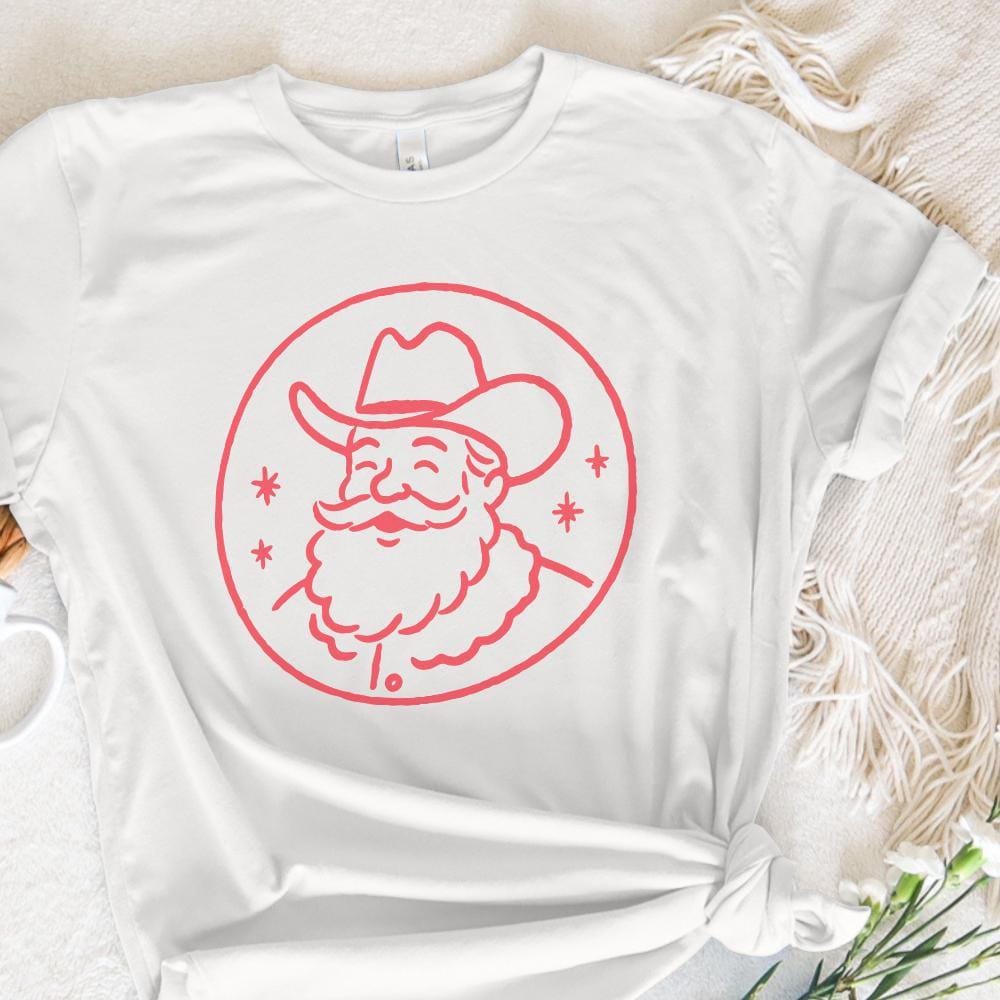 Jolly Cowboy Santa PNG, Western Christmas Clipart Download - 300 DPI