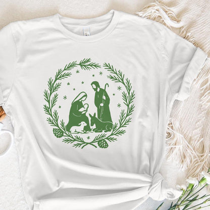 Christian Christmas Nativity Scene PNG, Holy Family - 300 DPI Design for