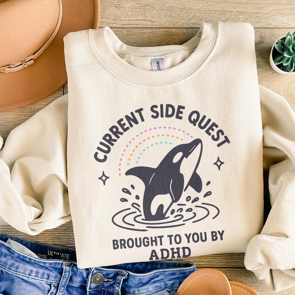 Current Side Quest Brought To You By ADHD PNG, Mental Health Digital