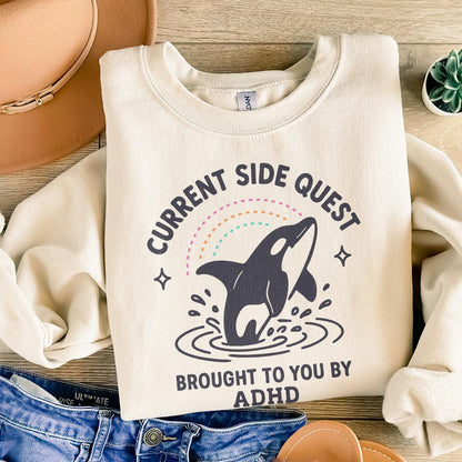 Current Side Quest Brought To You By ADHD PNG, Mental Health Digital