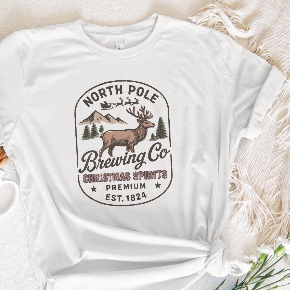 North Pole Brewing Co Christmas Spirits PNG, Reindeer Beer PNG - 300 DPI