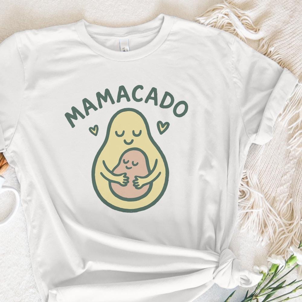 Mamacado PNG, Cute Avocado Mom and Baby Digital Download - 300 DPI Design