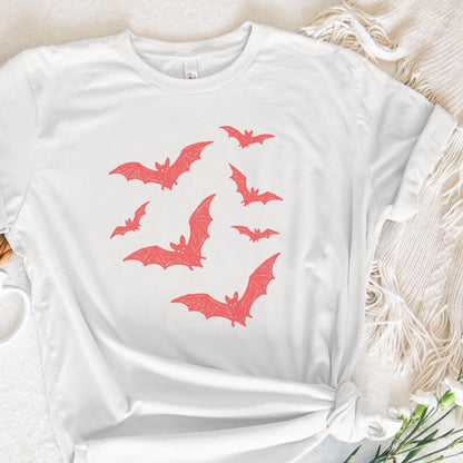 Hand Drawn Red Bats PNG, Halloween Bats Clipart PNG - 300 DPI Design for