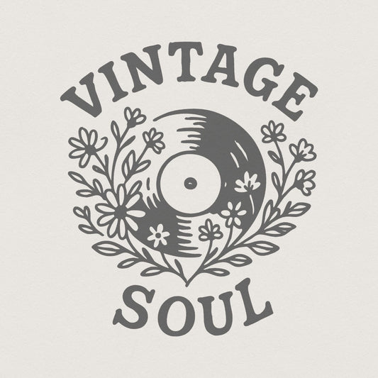 Vintage Soul PNG, Retro Vinyl Record - 300 DPI Design for T-Shirt