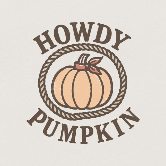 Howdy Pumpkin PNG, Western Fall PNG - 300 DPI Design for T-Shirt