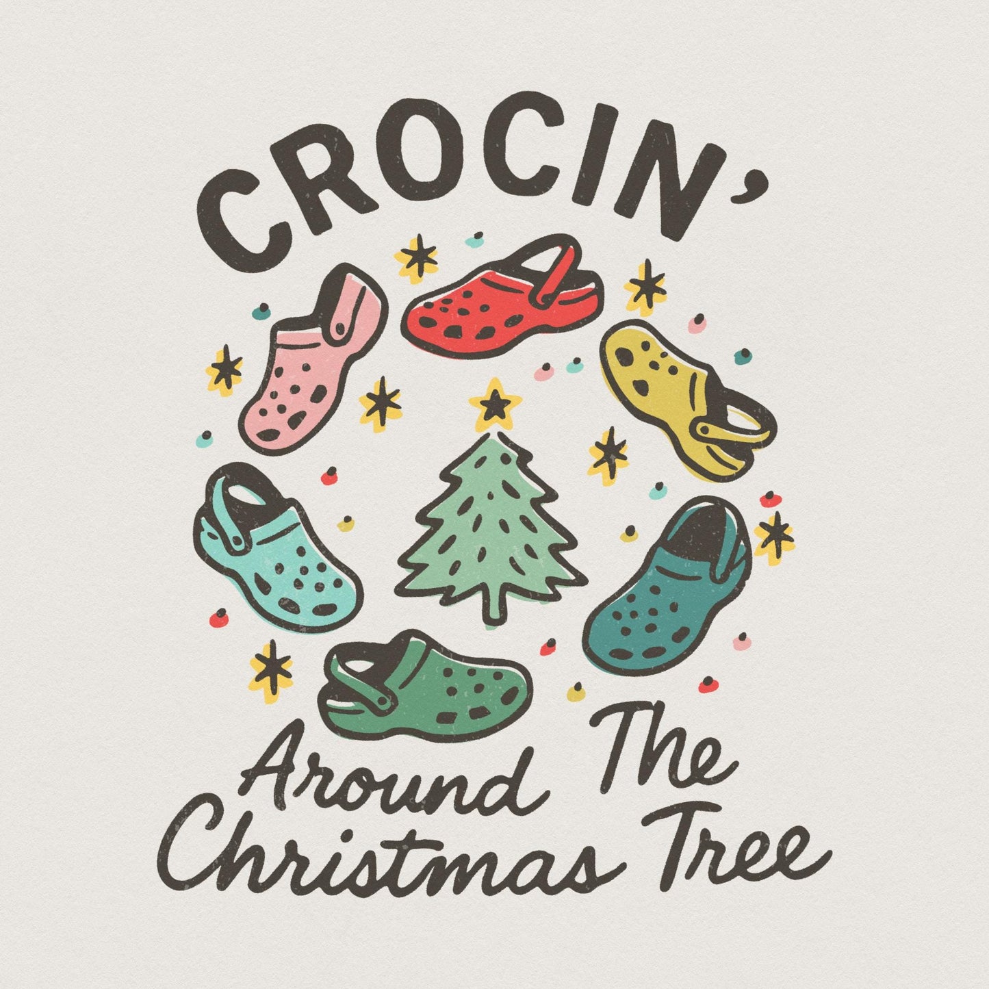 Crocin' Around The Christmas Tree PNG, Funny Christmas Shirt - 300 DPI