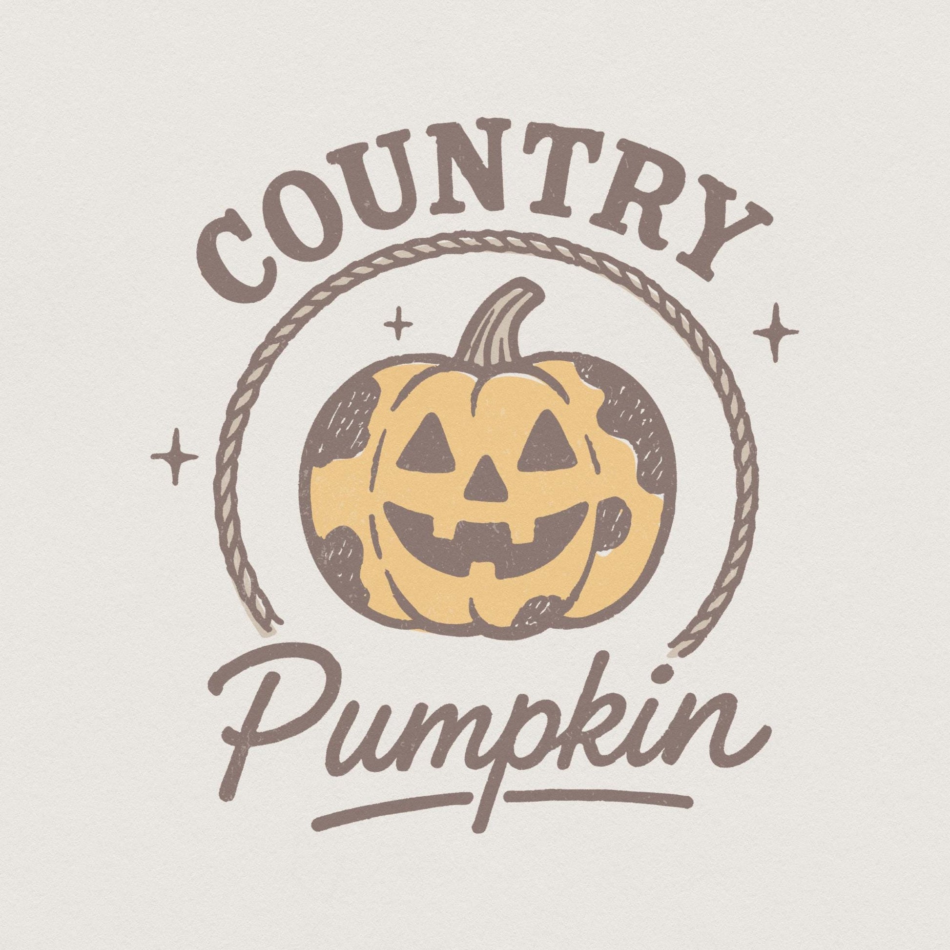 Country Pumpkin PNG, Retro Halloween PNG - 300 DPI Design for T-Shirt