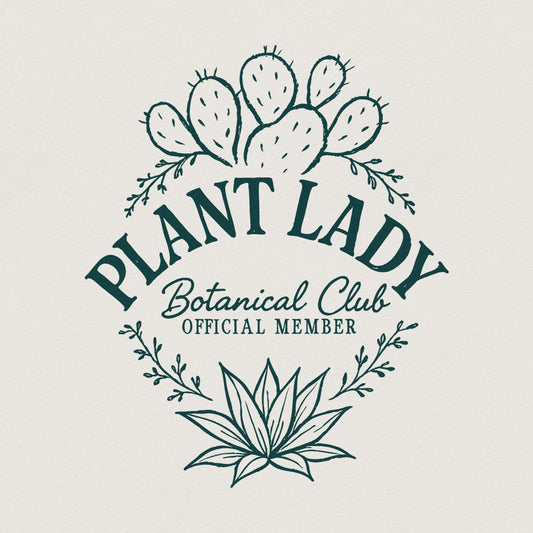 Plant Lady Botanical Club Official Member PNG, Plant Mom PNG Digital
