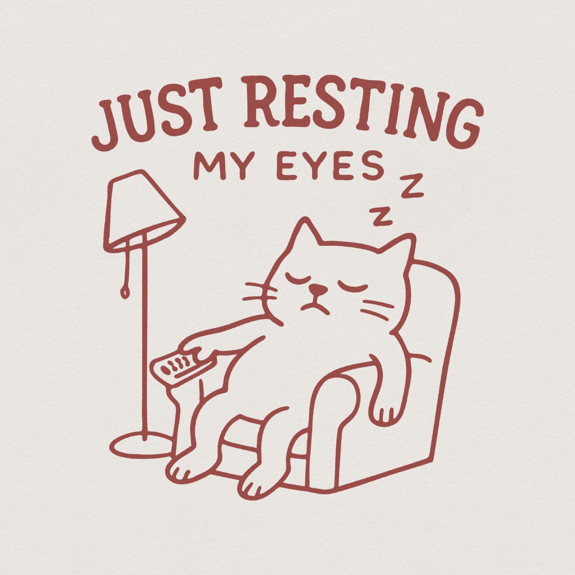 Just Resting My Eyes Cat PNG, Funny Cat Digital Download - 300 DPI Design