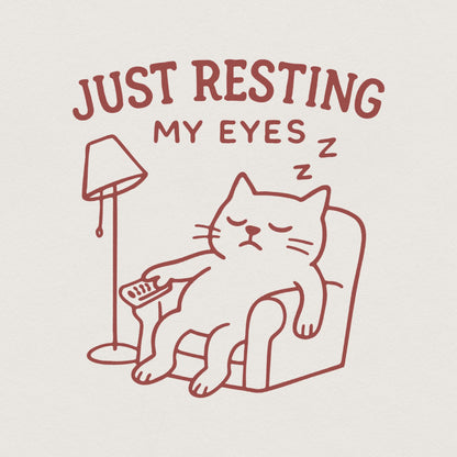 Just Resting My Eyes Cat PNG, Funny Cat Digital Download - 300 DPI Design