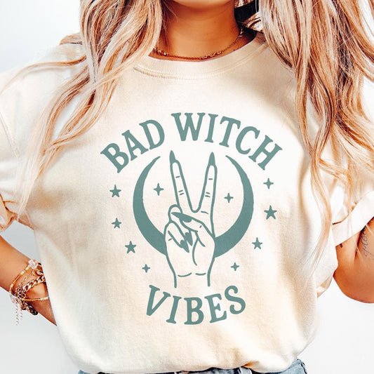 Bad Witch Vibes PNG Digital Download, Celestial Witchy Art - 300 DPI