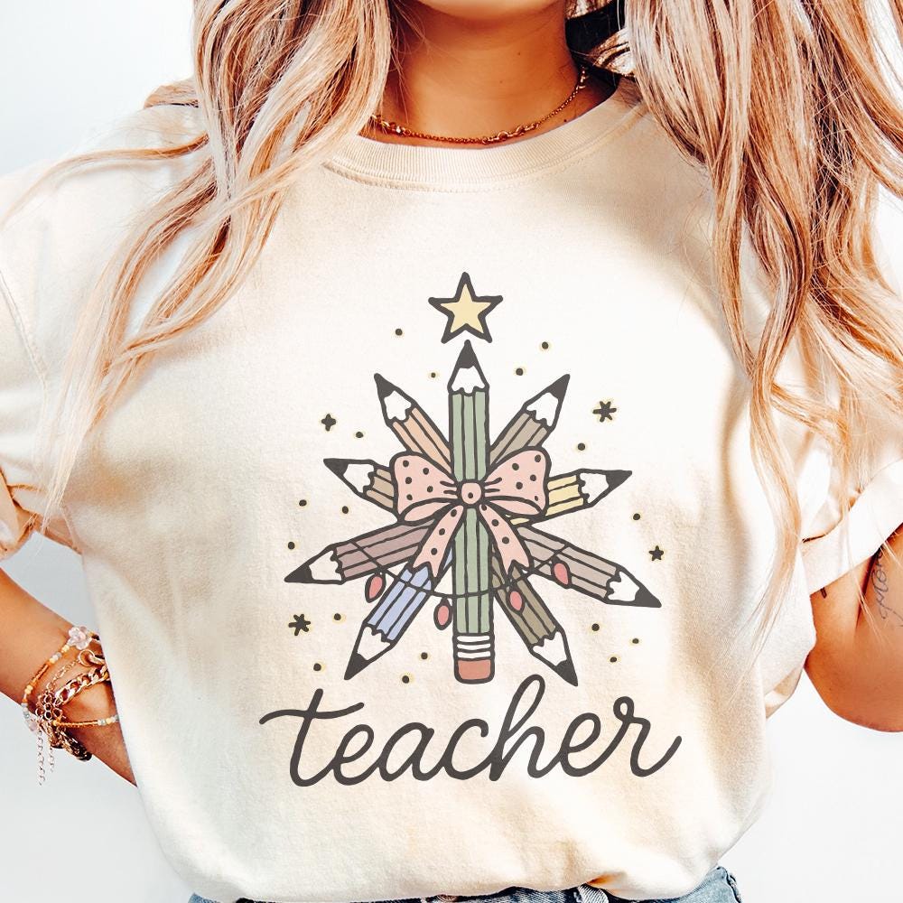Teacher Pencil Star PNG, Best Teacher Ever PNG - 300 DPI Design for T-Shirt
