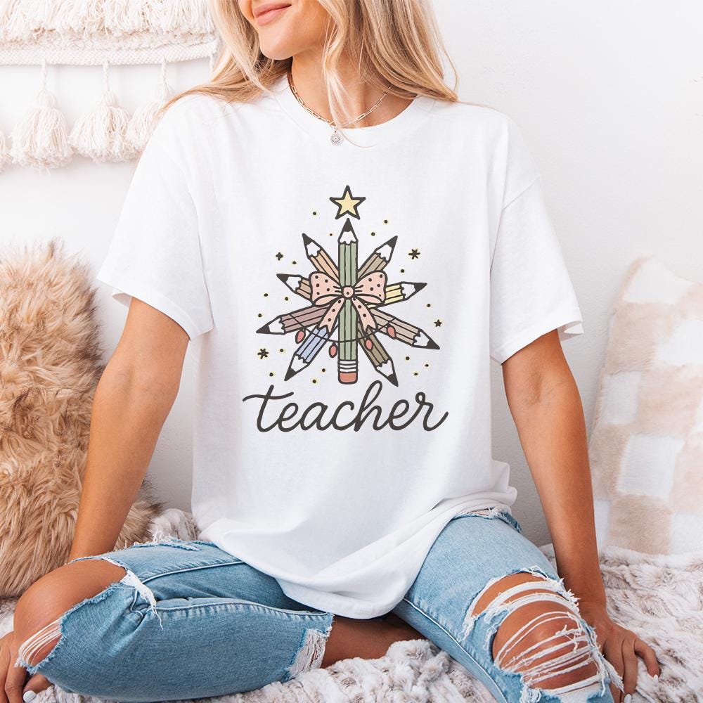 Teacher Pencil Star PNG, Best Teacher Ever PNG - 300 DPI Design for T-Shirt