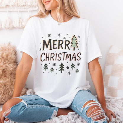 Merry Christmas PNG, Retro Christmas PNG - 300 DPI Design for T-Shirt